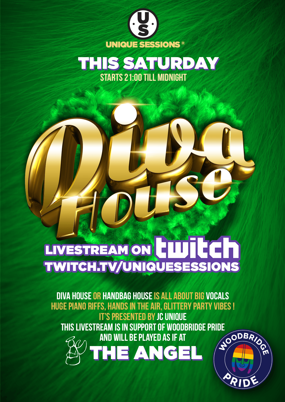 US – Angel – Diva House 2020 web poster